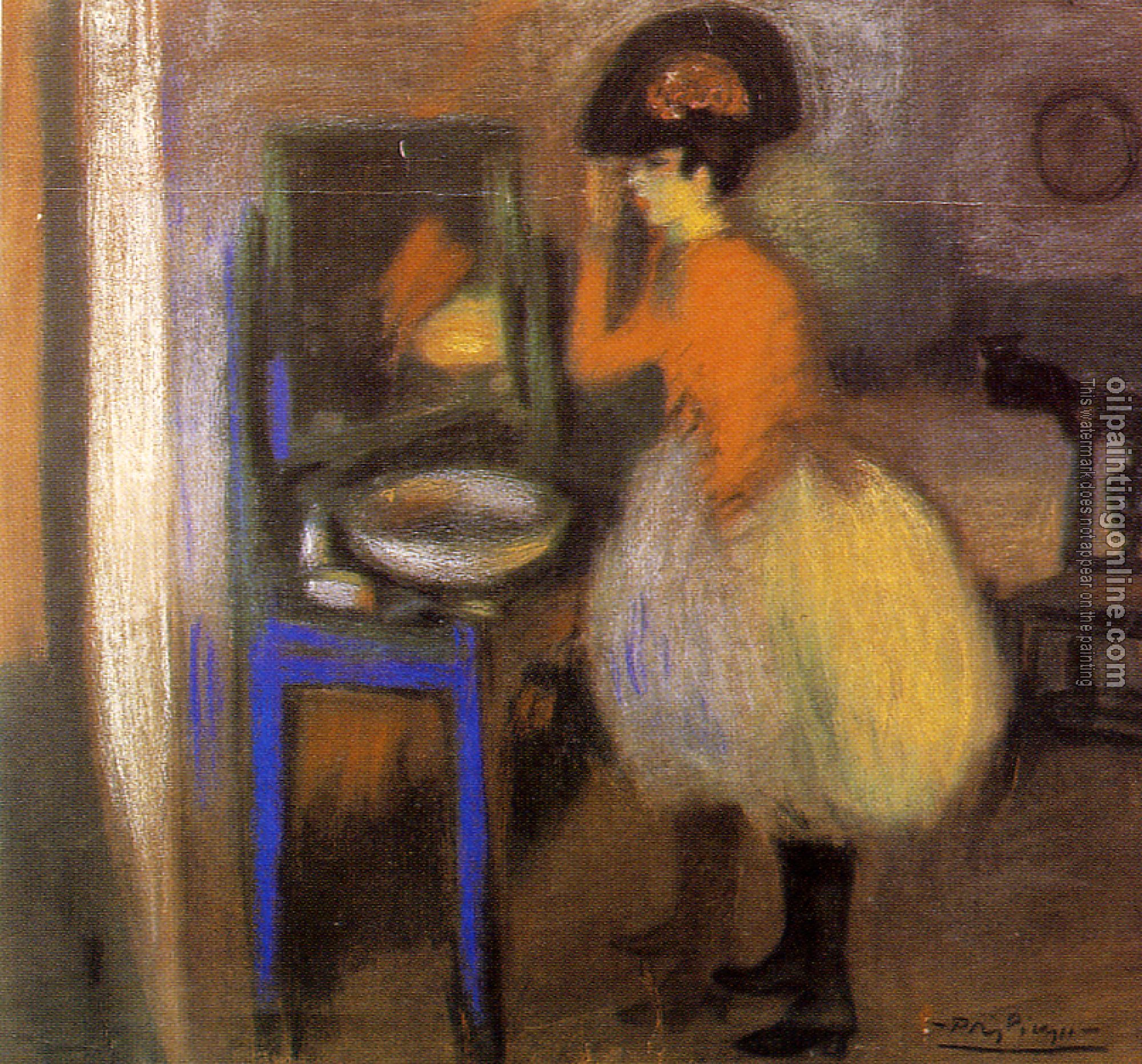 Picasso, Pablo - girl at her dressing table